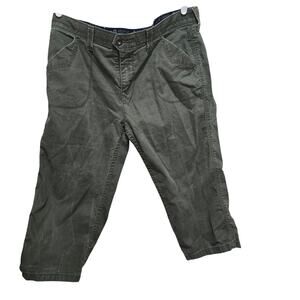 Levi Strauss Signature Olive Green Cargo Capri Pants Size 16